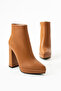 Women's Tan Genuine Leather Platform Boots - 3