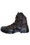 Military Camping Tactical Brown Zippered Outdoor Faux Leather Tactical Winter Boots - 2