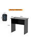 Modern MP1 Study Table, Executive Desk 80x40 with Black BS02 Desktop Socket - 2
