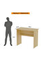 Modern MP1 Study Table 90x45 Plain Desk, Executive Desk, Computer Workstation Coco Bolo - 2