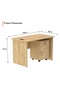 MP1 100x60 Writing Table with Drawers - Oak with Black BS01 Desktop Socket - 3