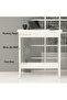 Modern Study Desk with Foot Rest Support,Executive Desks Ideal for Office, White - 3