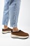 Adela Women's Genuine Leather Sabo Tan Slippers - 6