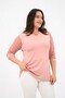 Women's Large Size Tulle Detailed Accessory Collar Blouse 1864-25 - 3