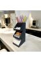 3-Tier 5-Compartment Metal Straw, Napkin, and Sugar Holder Black Organizer Stand Model - 3 - 2