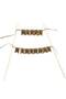 Happy Birthday Kraft Cake Flag Black - 3