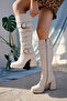 Platform Double Buckle Detailed Boots Women's Shoes