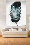 Landscape Details in Bird Feather Deer Stain Resistant Fabric Wall Cover Wall Tapestry Tapestry - 2