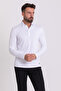 Plain Slim Fit Long Sleeve Polo Neck Men's T-Shirt Ecru - 36672.21K - 2