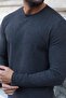 Slim Fit Long Sleeve Crew Neck Men's T-Shirt Anthracite - 36679.21K