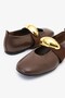 Nile Brown Genuine Leather Women's Ballerinas - 5