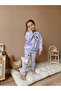 Milk Fabric Printed Detailed Three Thread Non-Raised Bottom and Top Set - 5