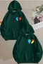 Fire and Water Printed Lover Combination Design Sweatshirt
