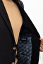 سترة رجالية مخططة ذات ياقة أحادية اللون بتصميم نحيف باللونين الأزرق الداكن والبني - 40331.23K - 6
