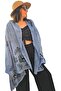 Blue Color Traditional Patterned Cotton Handmade Shawl Scarf - 2
