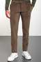 Striped Slim Fit Velvet Men's Trousers Camel - 38218.23K - 3