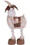 Christmas Ornament, Deer Figure, Telescopic Extendable Legs, Illuminated, Brown-Grey - 42X15X110 cm - 2