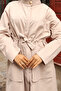 2171 Belted Trench Coat with Button Detail on the Collar Stone Color - 3