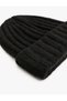 Knitted Beanie with Basic Fold Detail - 3