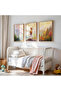 Wooden Framed 3-Piece Children's Room Decor Qmrc