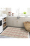 Paris Collection Powder Beige Themed Geometric Plaid Patterned Creative Modern Decorative Carpet 170 - 3