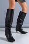 Black Women's Heeled Boots - 7