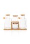 4-Piece Oil and Spice Pot with Stand - 2 Spice Pot - Set of 2 Oil Pot - 2