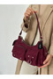 Whitney Model Suede Claret Red Women's Hand and Shoulder Bag - 3