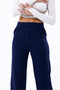 Women's Lycra Double Pocket Elastic Waist Velcro Closure Loose Cut Black Palazzo Pants - Vs4000 - 5