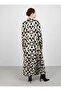 Satin Black Geometric Patterned Tunic - Ecru Refka - 5