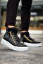 Snr 512 Thick High Sole Double Zipper Black Men's Sports Boots - 4