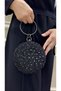 Ring Women's Evening Dress Bag with Crystal Stone Hand, Wrist, Shoulder Evening Dress Bag - 6
