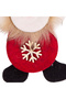 Christmas Ornament, Snowman, with Snowflake Figure, Red - 10X15 cm - 3