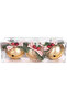 Christmas Ornament, Christmas Ball, with Rattle, Gold - Set of 3, 8 cm - 2