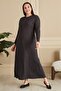 Women's Plus Size Nergiz Jacquard Hijab Mother Dress - 5