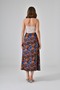 Blue Floral Midi Woven Skirt - 5
