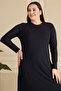 Women's Plus Size Nergiz Jacquard Hijab Mother Dress - 3