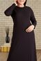 Women's Plus Size Nergiz Jacquard Hijab Mother Dress - 7