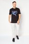 Men Sportswear Fit Short Sleeves Running T-Shirt, Black Combo - 2