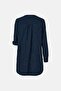 Women Textured Long Sleeve Tunic Top, Navy - 2