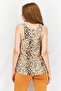Women V-Neck Sleeveless Animal Print Top, Multicolor - 4