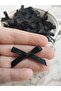 50 Pieces Black Tiny 3.5X 4 cm Ribbon Bow Gift Ornament - 5