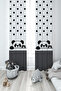 BABY AND KIDS ROOM Hand Waving Cute Panda Patterned 2 Wings Background Curtain