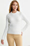 Hair Knit Waist-Slit Knitwear Sweater - Bone - 4