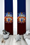 BABY AND KIDS ROOM Sonic Boom Patterned 2 Wing Background Curtain
