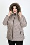 Women's Taupe Jessica Quilted Plus Size Coat - 3