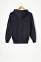 Navy Blue Three Thread Rose Gold Hooded Children's Cardigan 16766 - 4