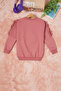 Dark Pink Summer Text Embroidered Girl's Sweatshirt 16584 - 4