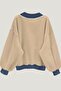 Women's 3 Thread Mink Comfort in Paris Printed V-Neck Oversize Sweatshirt - 2