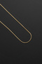 Round Snake Italian Chain Stainless Steel Necklace Gold Color - 1.5 mm - 3